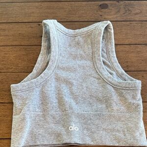 Alo Gray Tank Top Crop